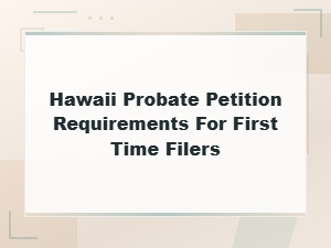 Filing a Hawaii Probate Petition for the First Time